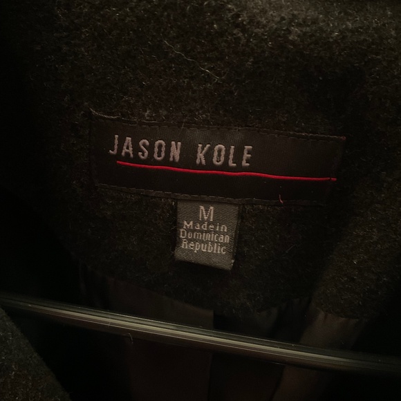 Jason Kole Black Coat Size Medium - Picture 3 of 3